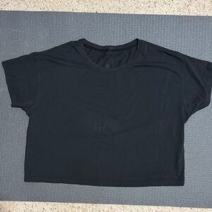 Lululemon Black Cropped Crewneck Tee - Women’s Casual Top
